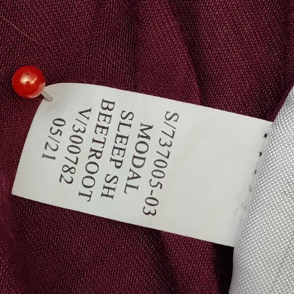 Banana Republic Factory Pajama Sleep Shorts Size Medium Burgundy - Picture 5 of 5